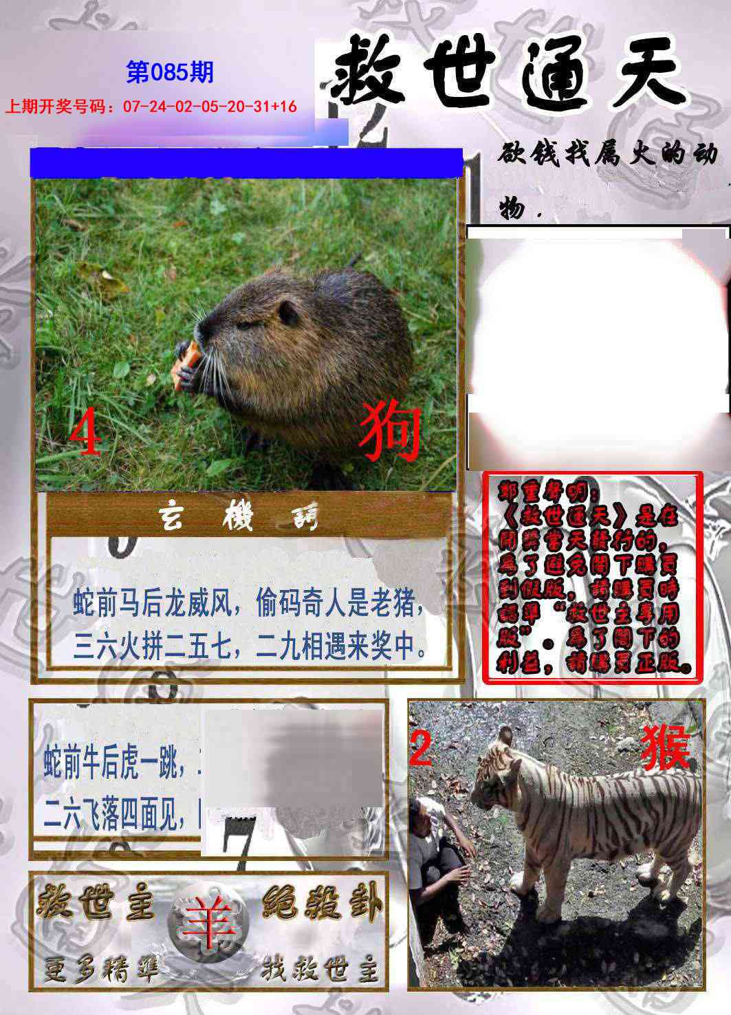 085期救世通天报[图]