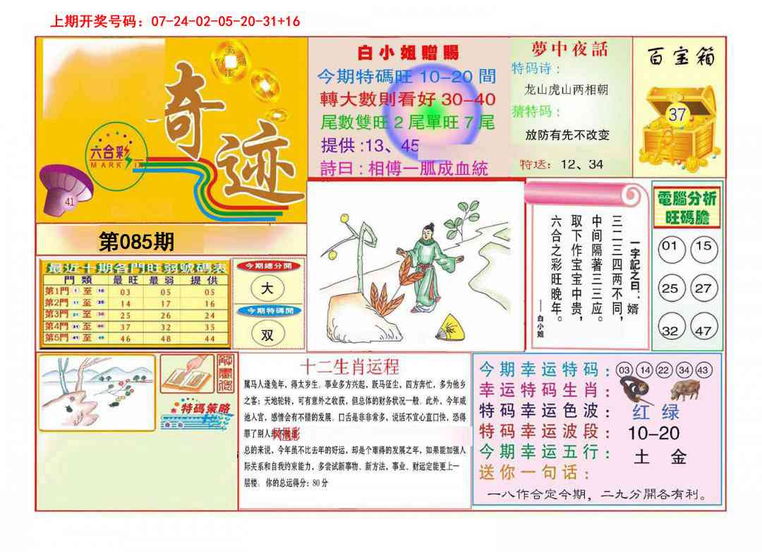 085期九龍奇迹A(推荐)[图]